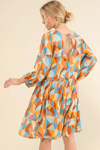 And The Why Mini Dress Geometric Colorful Printed Open Back Puff Sleeve 3ffa349943bb41ed95fa204ad9ef6736-Max-Origin Trendsi