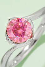 1 Carat Moissanite Silver Solitaire Ring Murray 925 Sterling Silver Platinum-plated 3ffe94ac645d4e5fa17bf71f1b1a027b-Max Trendsi
