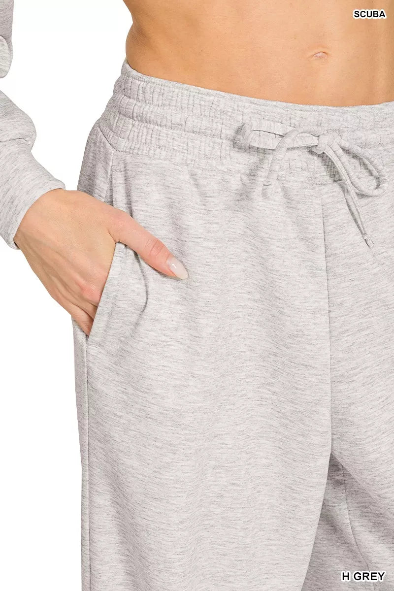 Zenana Outfit Set Light Gray Scuba Crewneck Pullover and Pants for Womens 4000925915144933ac9526d6edf9c3f6-Max-Origin Trendsi