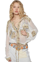POL Jacket Washed Lace Crochet Hooded Cable-Knit With Patchwork 4042493e7de647f5a13a338b7db606fd-Max-Origin Trendsi