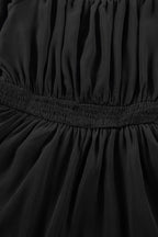 Women's Romper Black Off-Shoulder Ruffled with Elastic Waist 40525270-1e7d-4822-9df1-3747fd4ca82a-Max-Origin Trendsi