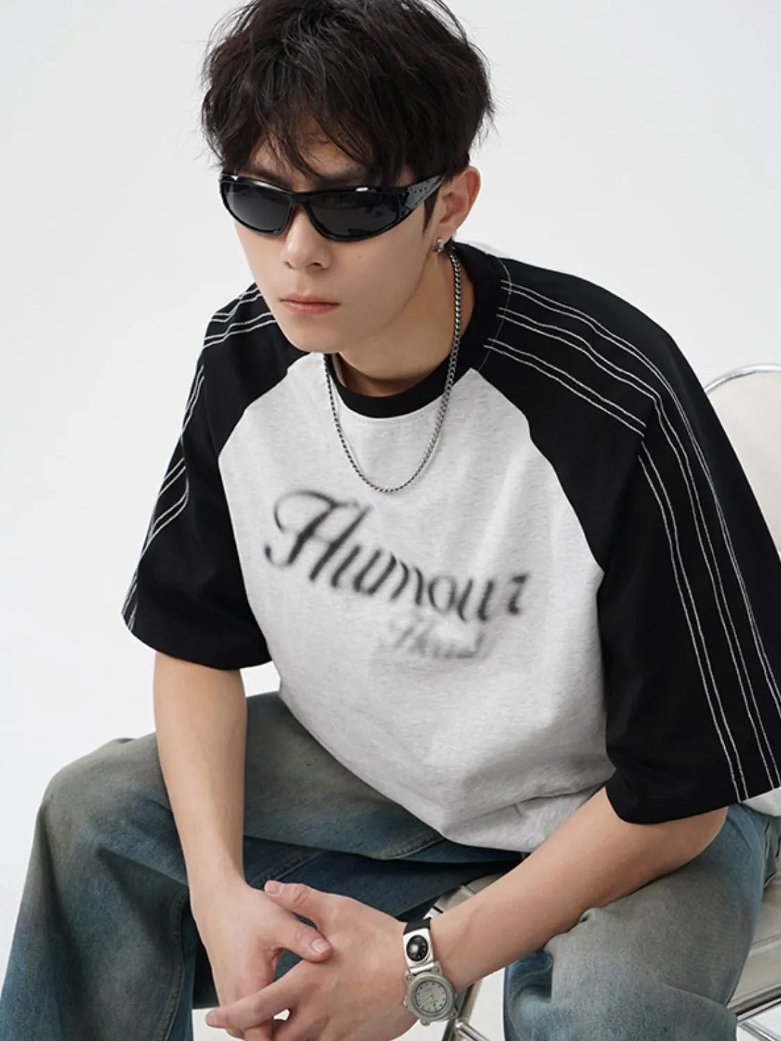 Men‘s Cotton T-Shirt Letter Round Neck Half Sleeve Basic Top Tees Light Gray 406e33c2-7ce9-44ec-a97d-fec04650114d-Max-Origin Trendsi