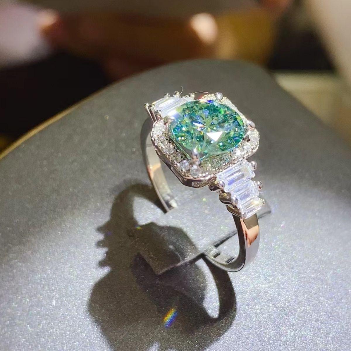 Silver Ring 3 Carat Moissanite 925 Sterling Jewelry 40dba2fe-d5e4-4e51-b055-f3fb71752638-Max Trendsi