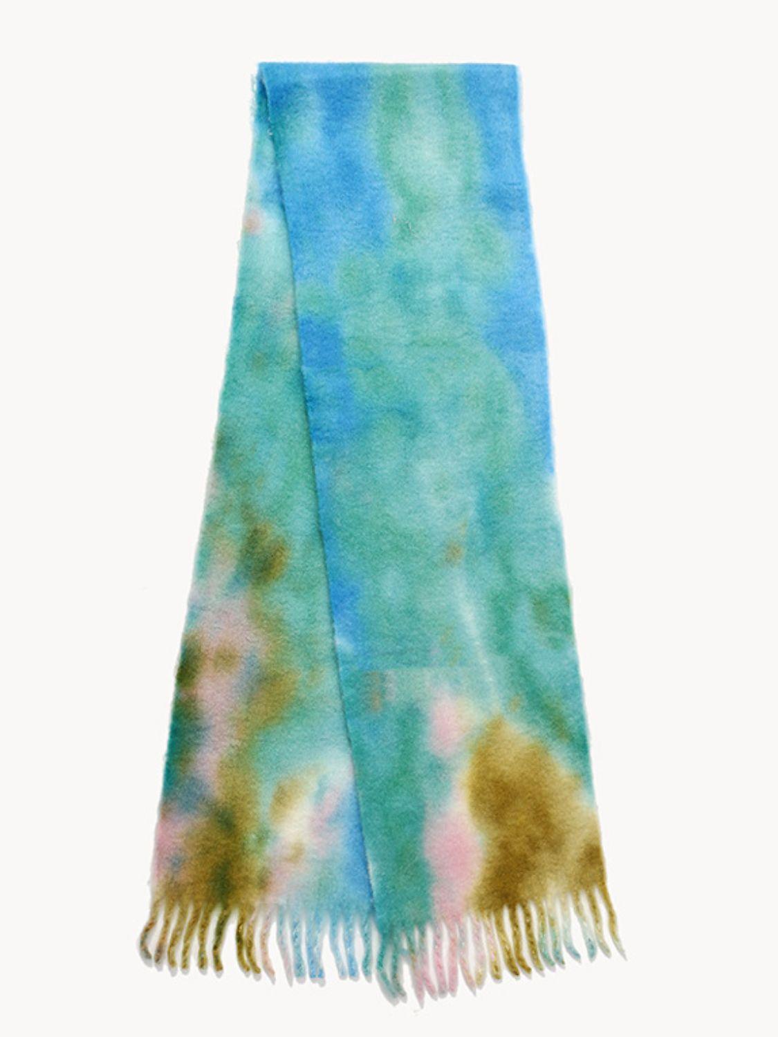 Fringe Scarf Colorful Tie-Dye Polyester Long Scarves 40e49fda-bb1a-4c55-aefb-f833aa9bd219-Max Trendsi
