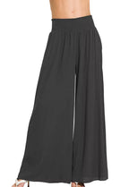 Zenana Smocked Waistband Wide Leg Lounge Pants
