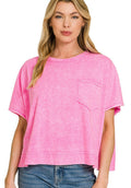 Zenana Halo Washed Oversized Top