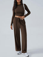 Devine Outfit Set Round Neck Long Sleeve Top and Pants Set 4165b303-4f51-403e-bb02-1d8252fbb55b-Max Trendsi