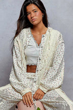POL Womens Hooded Lace Jacket Floral Cream Balloon Sleeve with Stitch Detail 41867970-21a8-4bfc-89b9-0d46aa903ec0-Max-Origin Trendsi