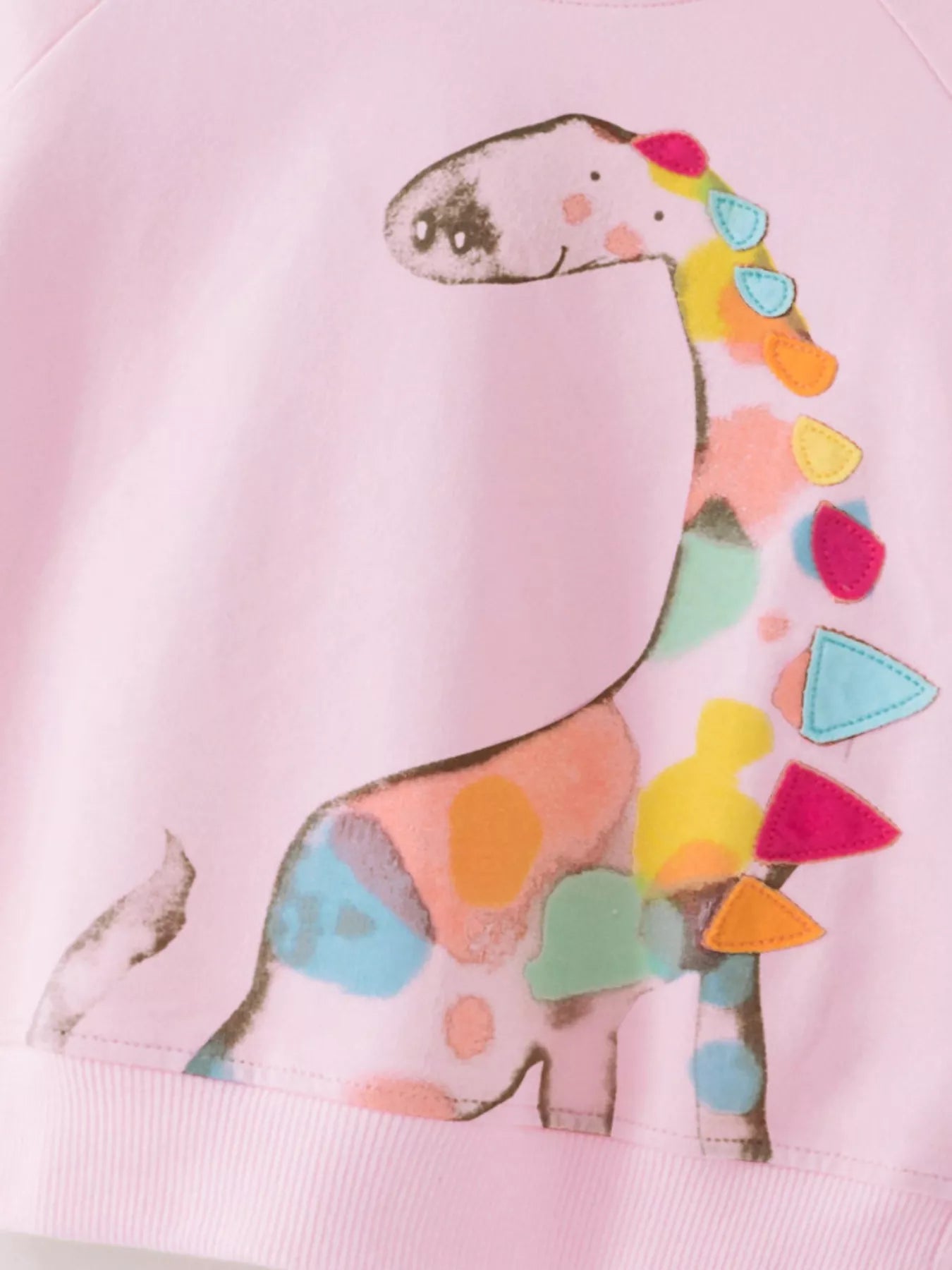 Girls Sweatshirt Pink Fleece Animal Crew Neck for Children 418c77d50e6f4a1ca142538691a06800-Max-Origin Trendsi