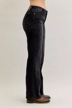 Judy Blue Womens Jeans Black Straight Western Seam Detail Mid Rise Denim Pants 41cfdccf93d24b5188bbe96c32bbf205-Max-Origin Trendsi