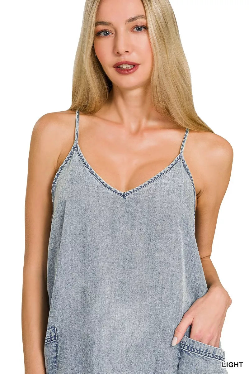 Zenana Enzyme Stone Washed Lyocell Mini Dress 41d75cf01aab4413a5d14d744528e526-Max-Origin Trendsi