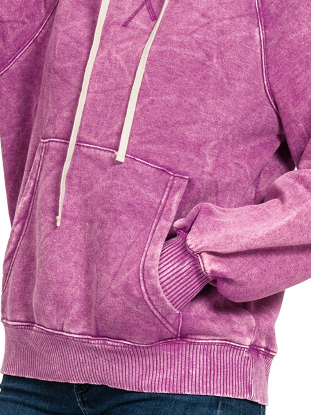 Zenana Fleece Hoodie Light Plum Acid Wash with Kangaroo Pocket Hooded 41e09e2b-c03a-4c3e-bd44-deb4b7a06d86-Max-Origin Trendsi