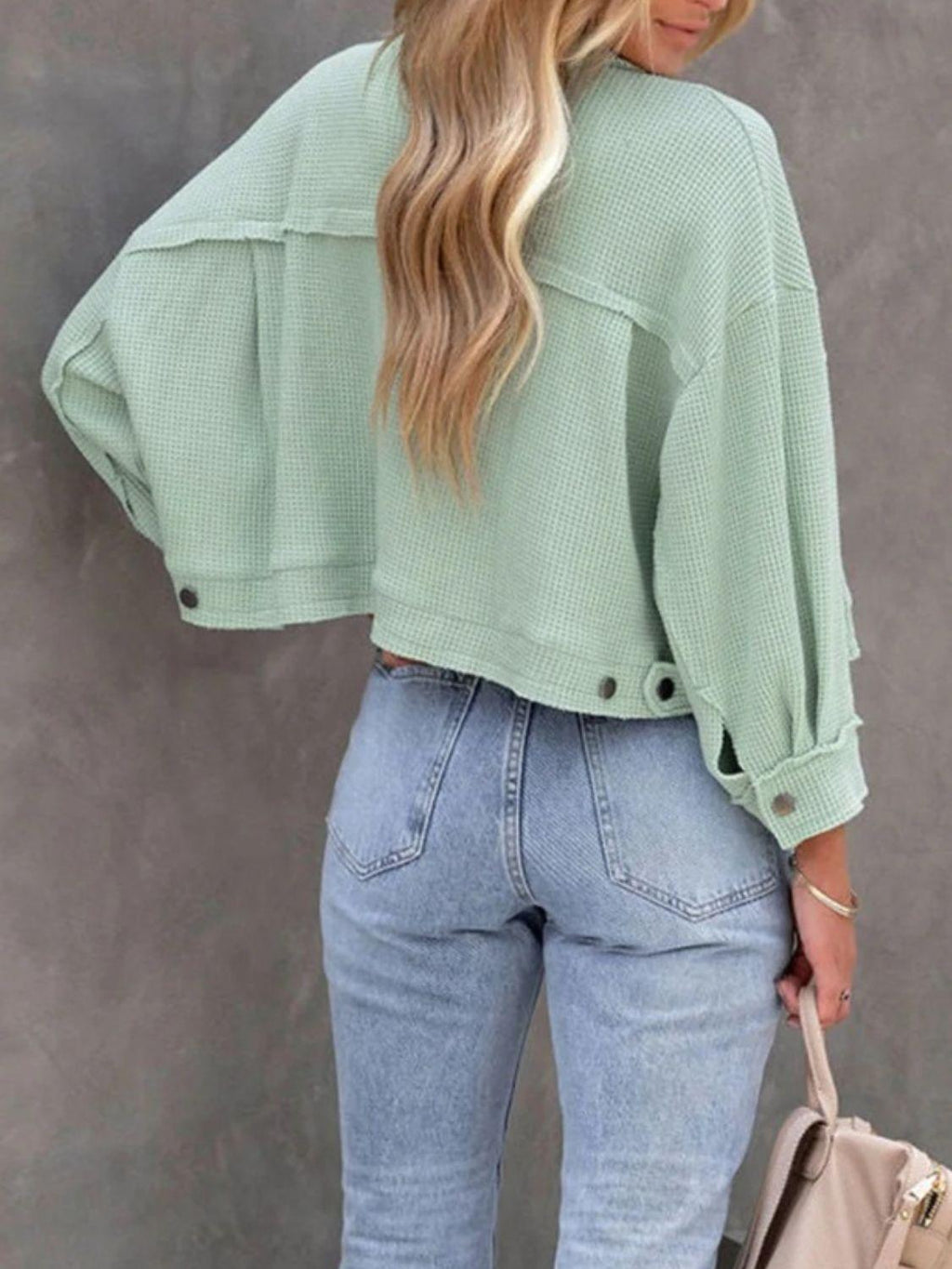 Jacket Button Up Flap Pocket Soft Unlined Long Sleeve Outwear 4226f7df-8db4-4200-801d-d9560490bae9-Max Trendsi