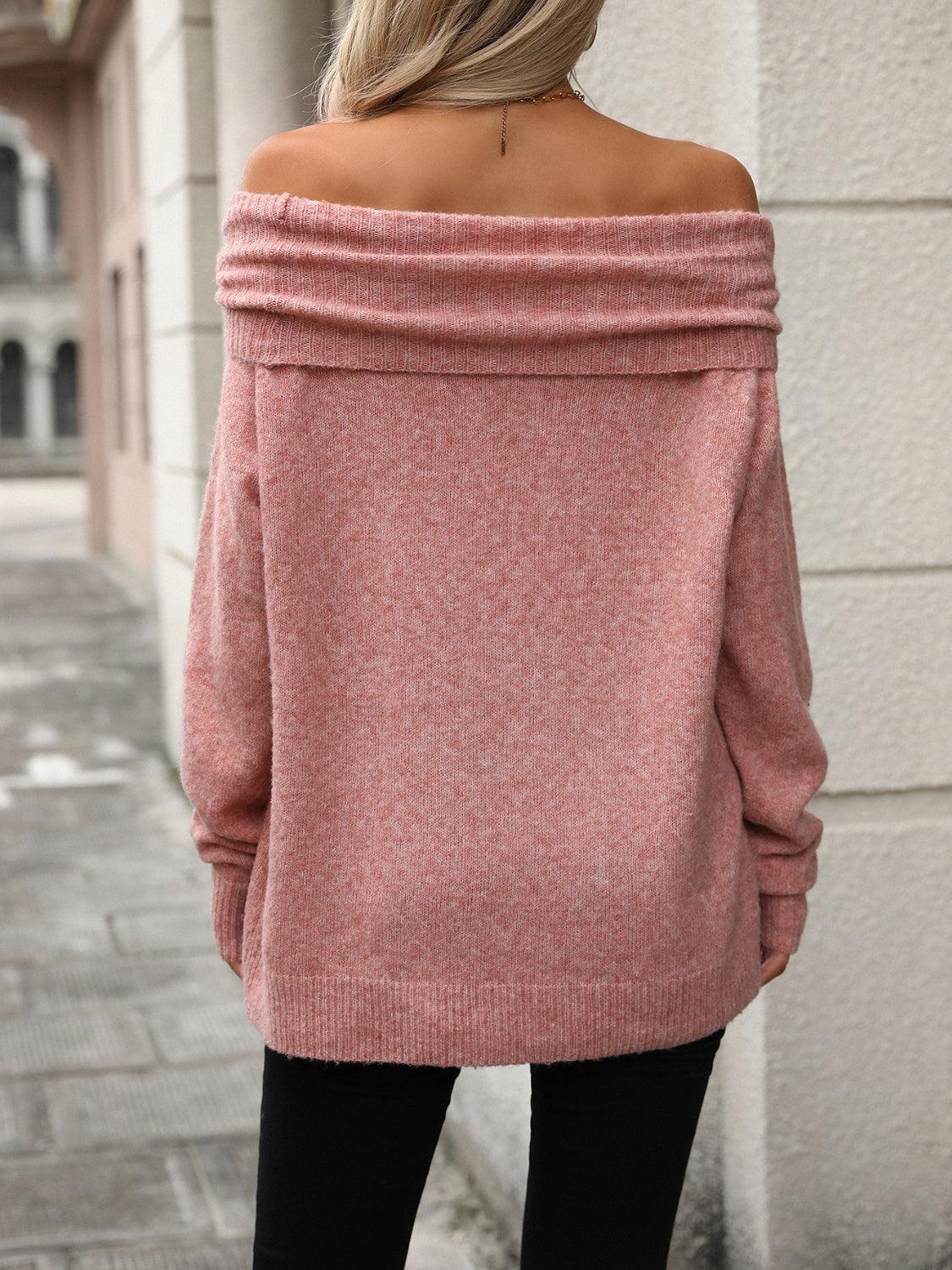 Turtleneck Sweater Off Shoulder Knit Soft Long Sleeve Pullover 429cfa4d-aa28-4ec2-b726-fa14cf9161d4-Max Trendsi