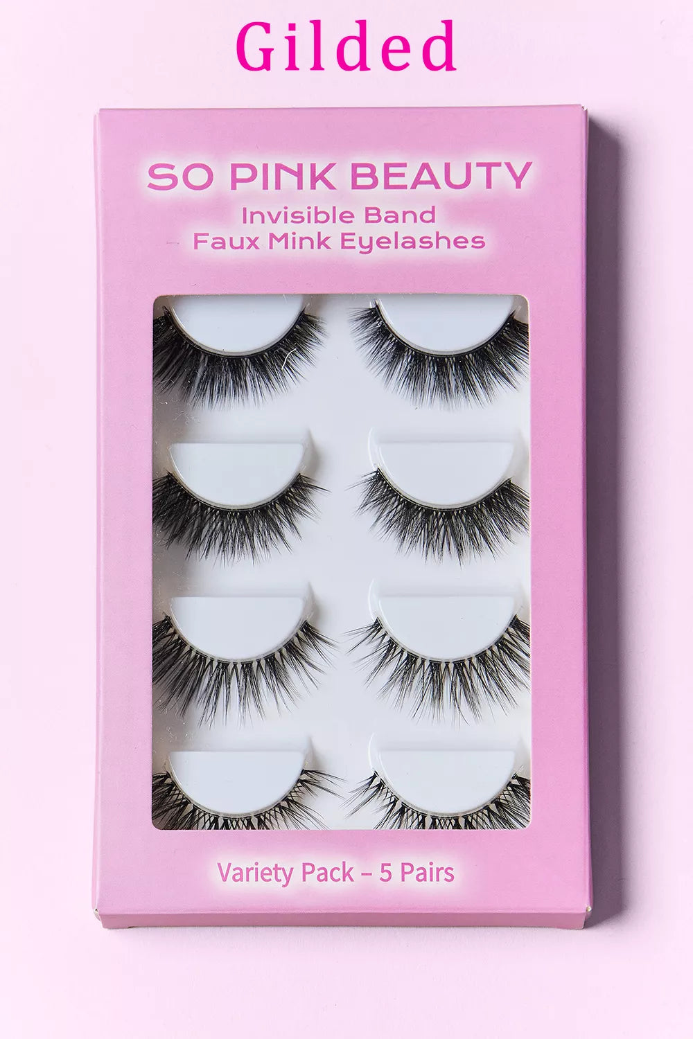 SO PINK BEAUTY Faux Mink Eyelashes Gilded Synthetic Variety Pack 5 Pairs 42b68dfb-c9ca-489f-9e88-d8c7582391a7-Max Trendsi