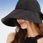 Wide Brim Sun Hat with Elegant Bowknot Detail