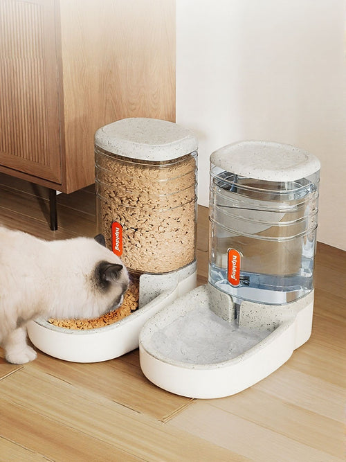 Automatic Pet Food and Water Dispenser Set