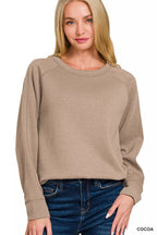 Zenana Womens Sweatshirt Cocoa Scuba Round Neck Long Sleeve Top 440c3e69-c246-4193-bed0-2d71900c2737-Max-Origin Trendsi