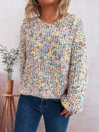 Women's Sweater Colorful Knit Oversized Long Sleeve Pullover 44522cc237954999bb557482281d6de1-Max-Origin Trendsi