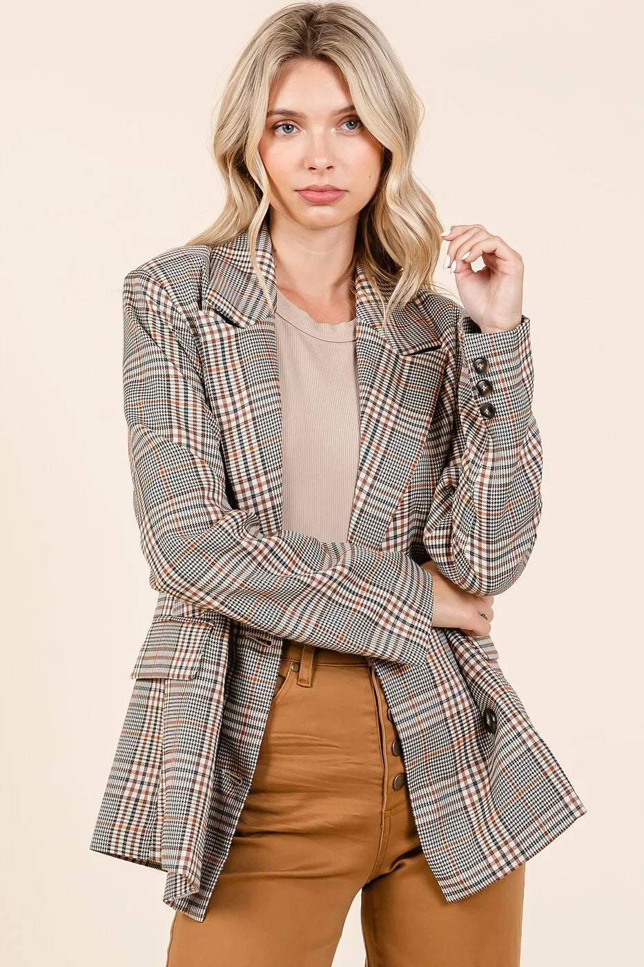 Mittoshop Plaid Blazer Double Breasted Relaxed Fit Pocketed Long Sleeve 44588ac15aff4d82ab95e92e934edd46-Max-Origin Trendsi