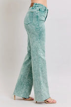Judy Blue Jean High Waist Garment Dyed Raw Hem Dad Pants 44b84c3fe0e74aeb9fcb826ad3c140c8-Max-Origin Trendsi