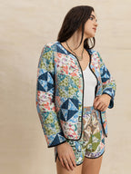 Outfit Set Floral Quilted Jacket Long Sleeve Outerwear and Shorts 2 Pcs 44ddab7b-209a-4191-8dd6-4be7c0de5f12-Max Trendsi