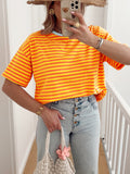 Striped Casual Round Neck T-Shirt
