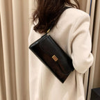 Women's Shoulder Bag Small PU Leather Flap Bag Black One Size 45494361-0097-47bf-9e4b-197fd263ec33-Max-Origin Trendsi