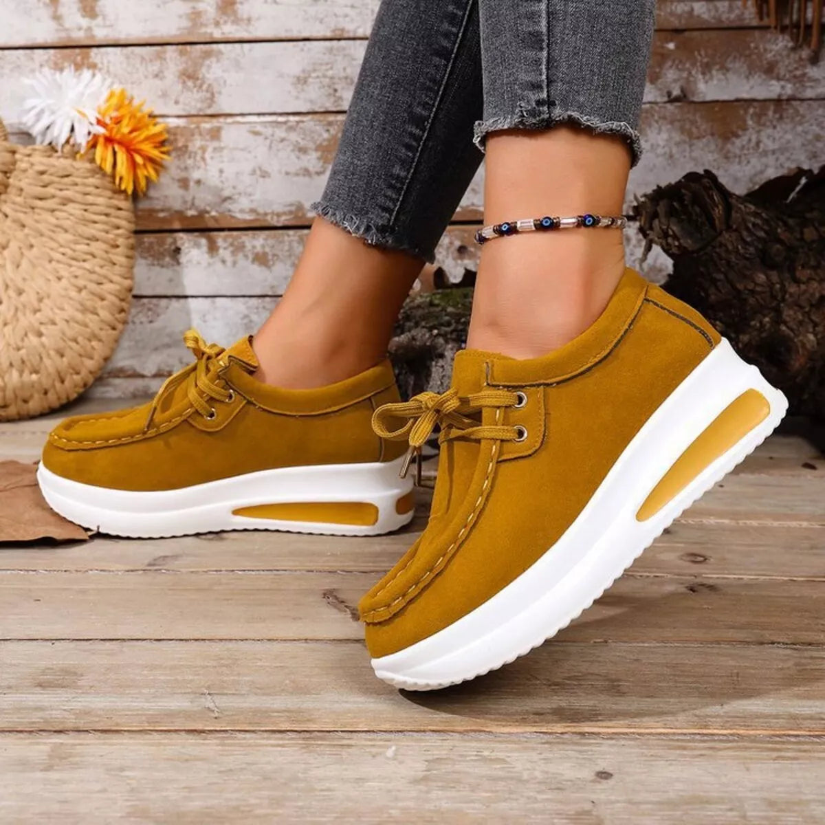 Women's Sneakers Round Toe Platform Mid Heels Shoes 454bc93e65b0496fa507ac9640804244-Max-Origin Trendsi