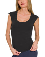 Zenana Double Layered Sleeveless Top with Square Neckline