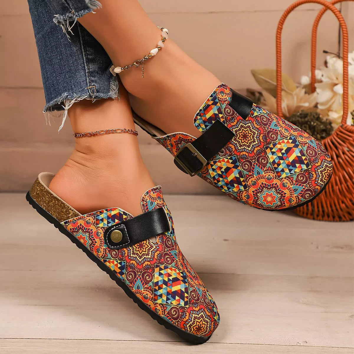 Women's Slip-Ons Colorful Paisley Print Round Toe Flats Shoes 458179efa1bf45ce9b9325d9faffcbb5-Max-Origin Trendsi