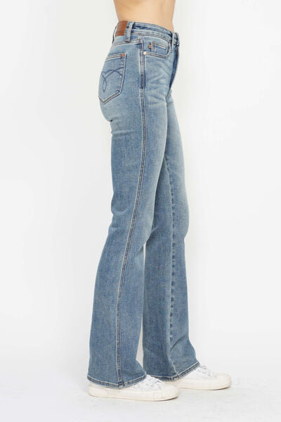 Judy Blue Bootcut Jeans Tummy Control with Embroidered Pockets 45a878ce-0e09-4597-a2cc-9719857ffece-Min Trendsi