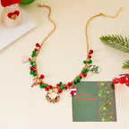 Christmas Charm Necklace 18K Gold-Plated Multicolor Rhinestone 45f4a2fc-462f-48fd-867b-9ac188d438df-Max-Origin Trendsi