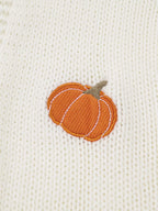 Women's Cardigan Cream Halloween Pumpkin Embroidered Knit Open Top 45fdfe9dc43a479fa07f500e45c03f08-Max-Origin Trendsi