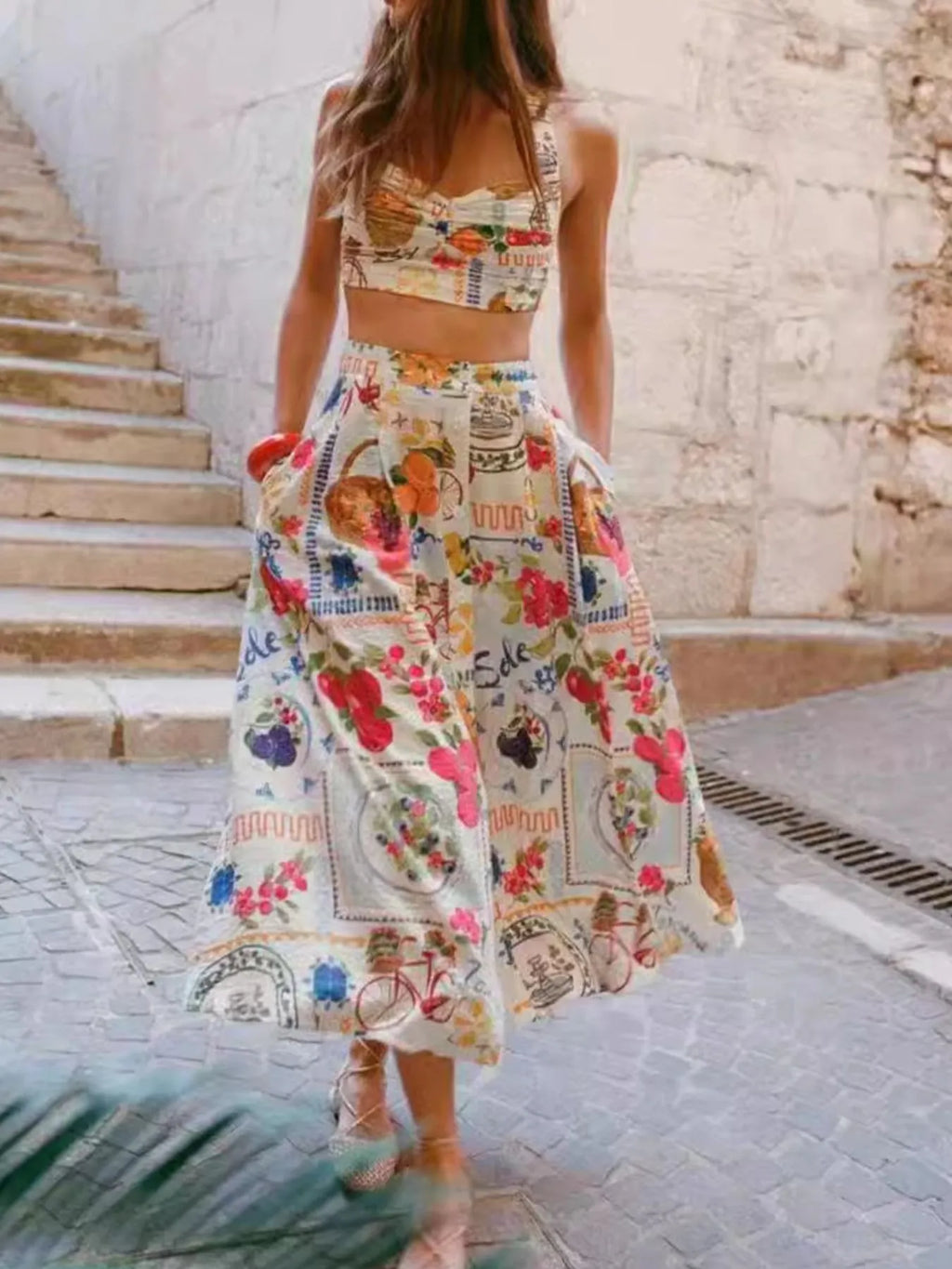 Women's Outfit Set Crop Top Summer Printed Cami and Midi Skirt Slit Pocketed 4617604d-0371-4739-b912-c3ef4ca856b1-Max-Origin Trendsi