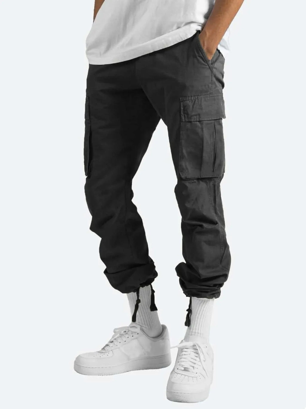 Men's Cargo Pants Drawstring Waist Pocketed Trousers S-5XL 46c648565e4b4b76a4290d223ef2d239-Max-Origin Trendsi