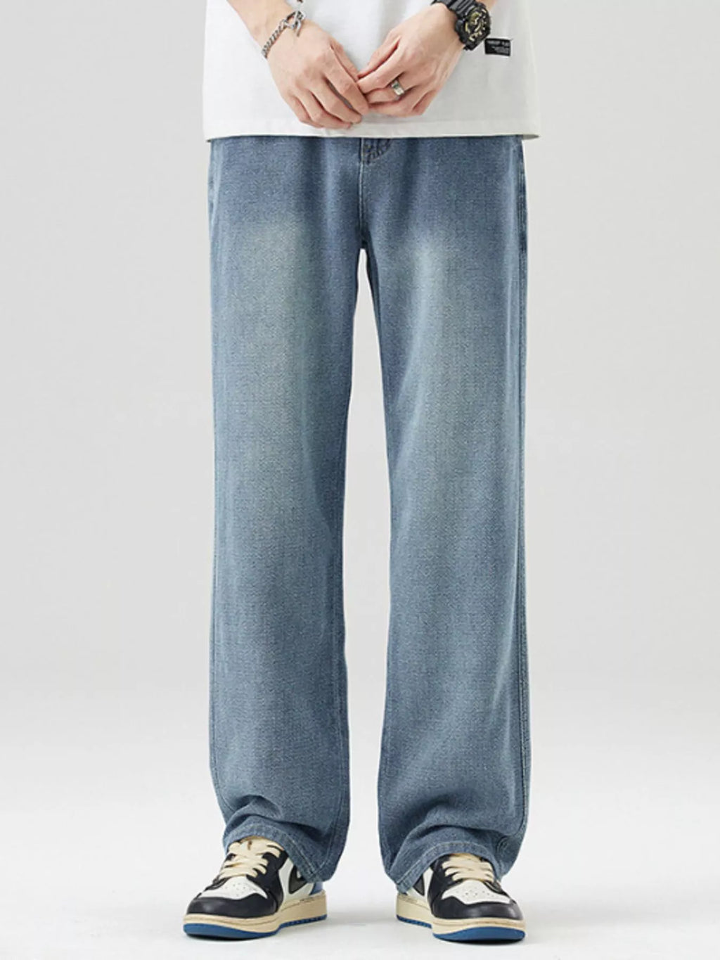 Men's Wide Leg Jeans Vintage Blue Wash Loose Denim Classic Pants 46cbe2db-1937-4c29-86e5-7d44afb3719e-Max-Origin Trendsi