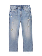 Men's Ripped Jeans Wide Leg Light Blue Washed Basic Style Denim Pants 46eaceae-319d-4cb4-87fd-dacb758220ca-Max-Origin Trendsi