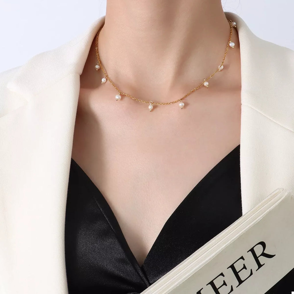 18K Gold-Plated Women's Necklace Freshwater Pearl Titanium Steel Jewelry Gold One Size 4701519d-d0cf-487d-9a61-81d96995ba43-Max-Origin Trendsi