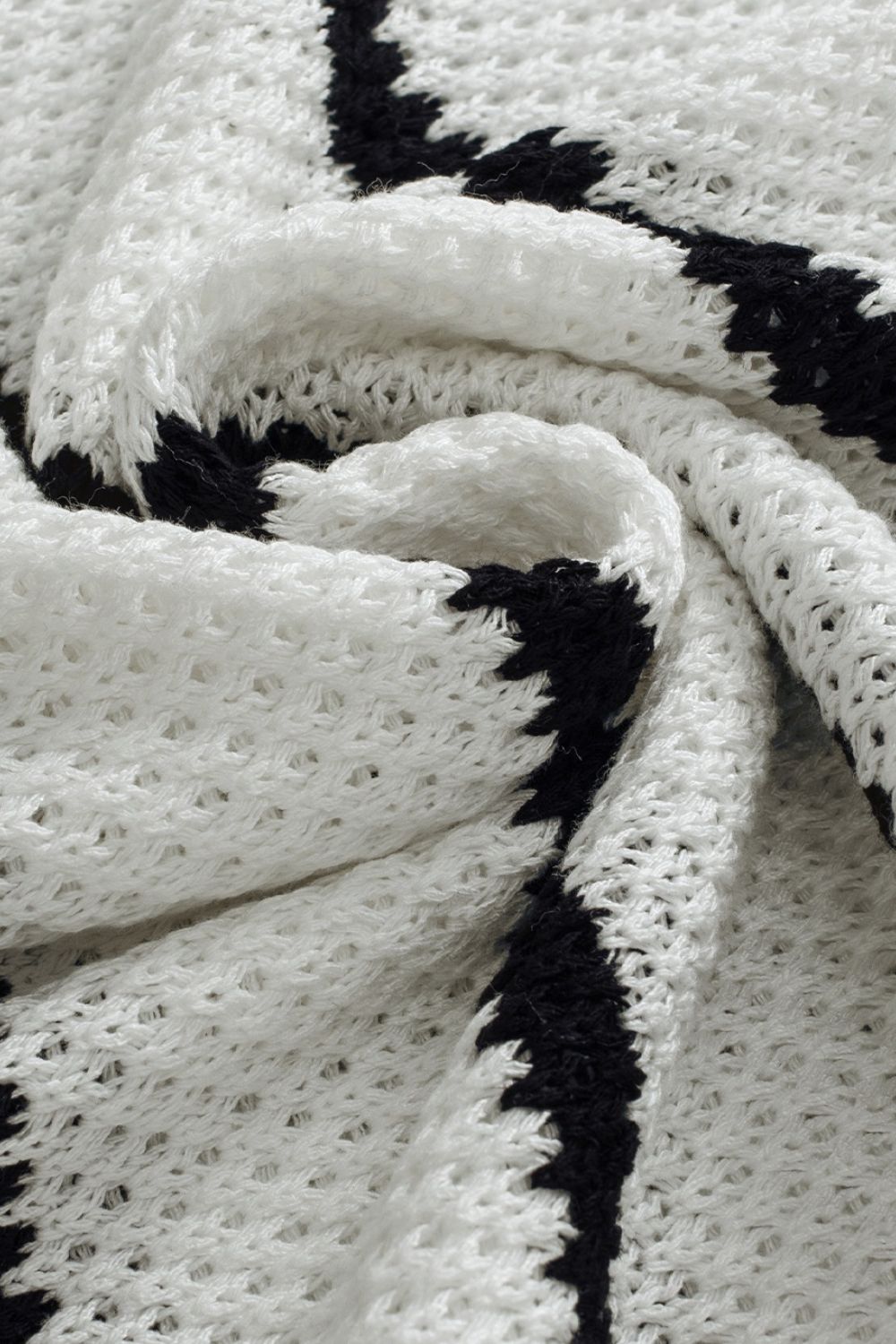 Stripe Knit Top Women's Collared Button Drop Shoulder Side Slit Long Sleeve 47369119-9573-4d64-8581-78bba8d43ab3-Max Trendsi