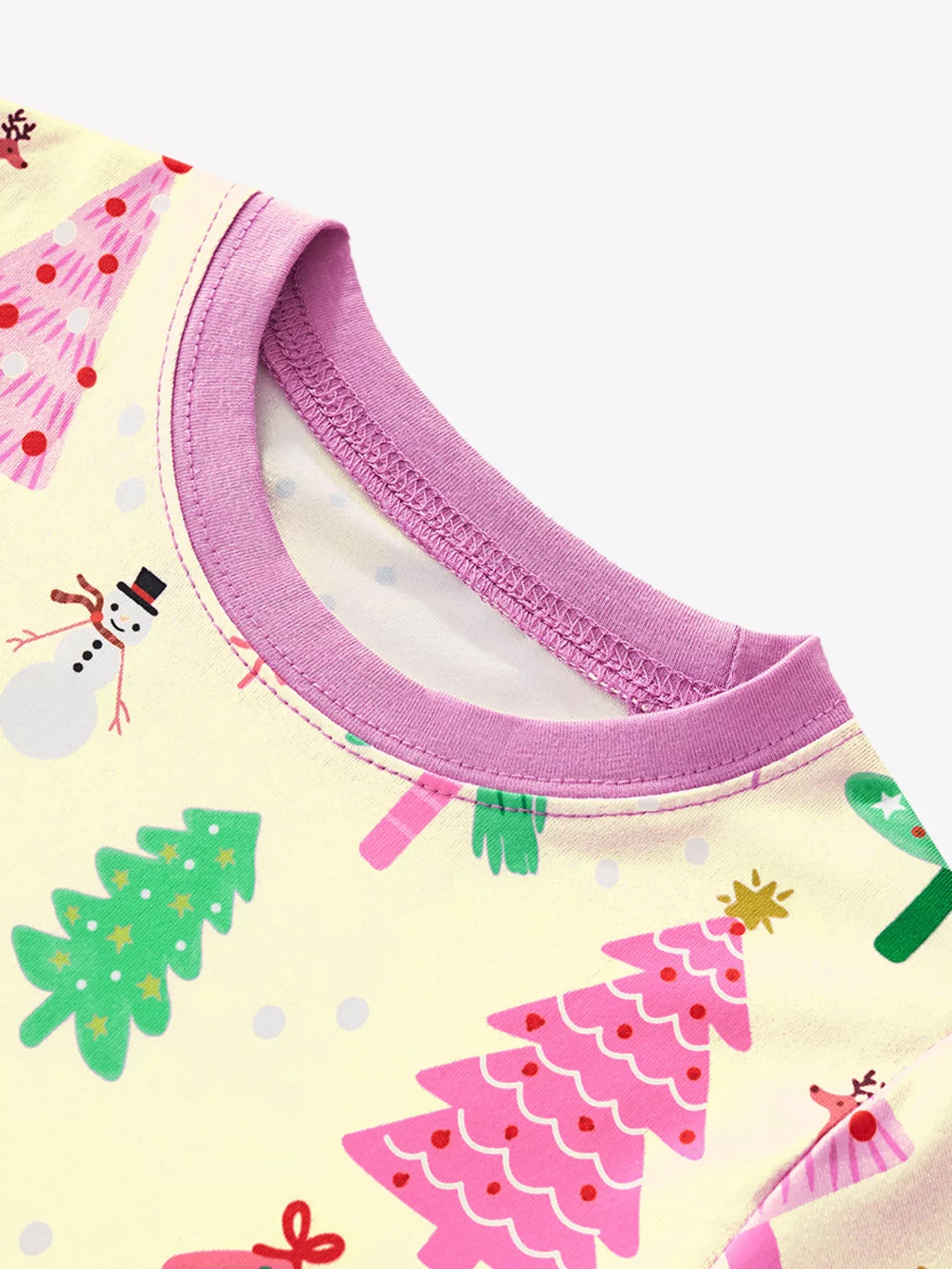 Children's Pajama Set Christmas Tree Print Colorful Top and Pants 4740533e95bf442bbb71187c4fc28c62-Max-Origin Trendsi