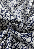 Women's Dusty Blue Floral Print Cotton Blouse Long Sleeve 479c785d-6b09-4902-b2b3-567509789518-Max Trendsi