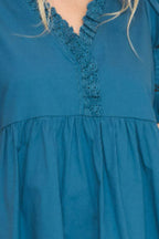 Umgee USA Mini Dress Lace Detail Puff Short Sleeve Sleeve Ruffle S-2XL 47baaef9-8764-4e2a-8b10-9420dea31d66-Max Trendsi