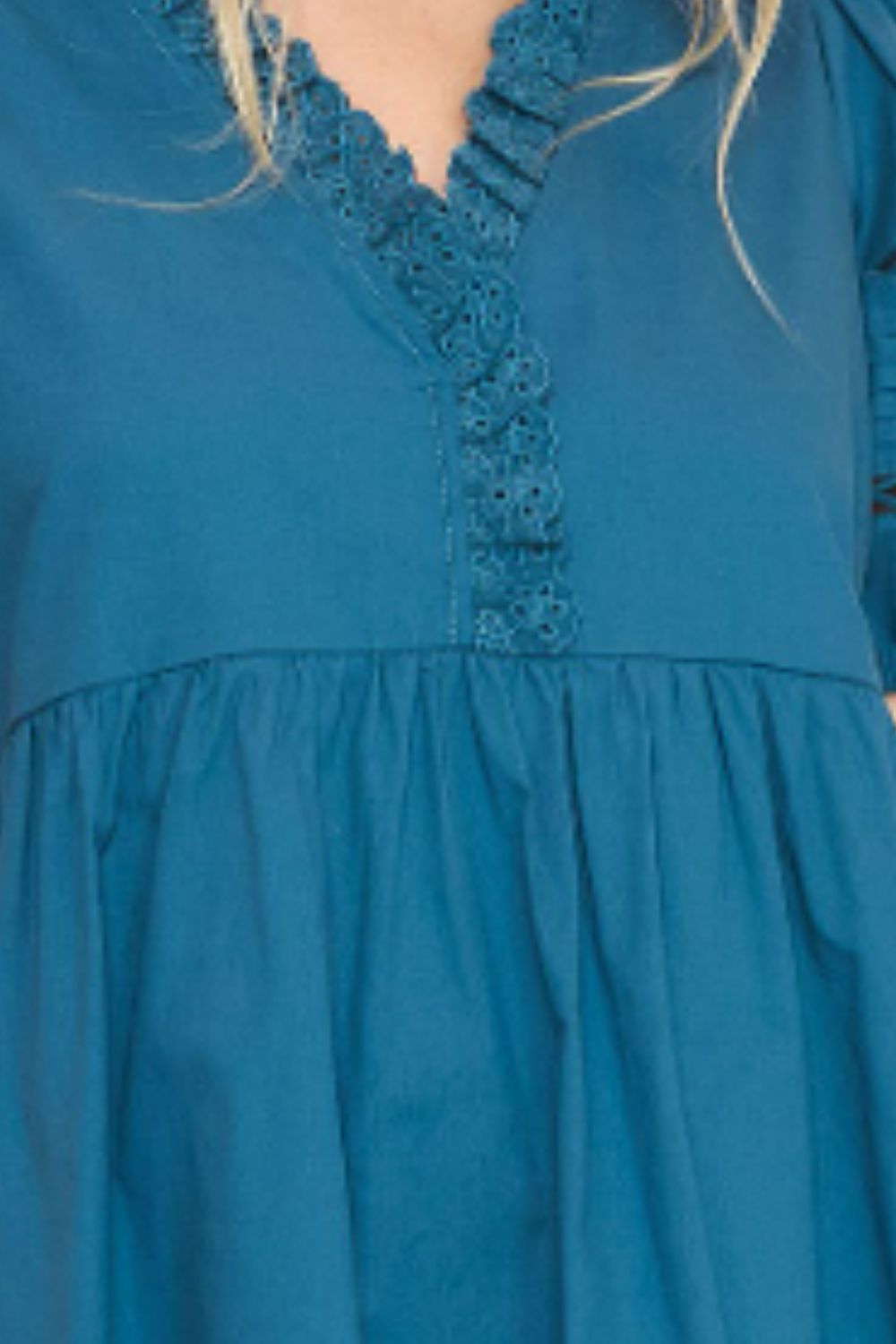 Umgee USA Mini Dress Lace Detail Puff Short Sleeve Sleeve Ruffle S-2XL 47baaef9-8764-4e2a-8b10-9420dea31d66-Max Trendsi