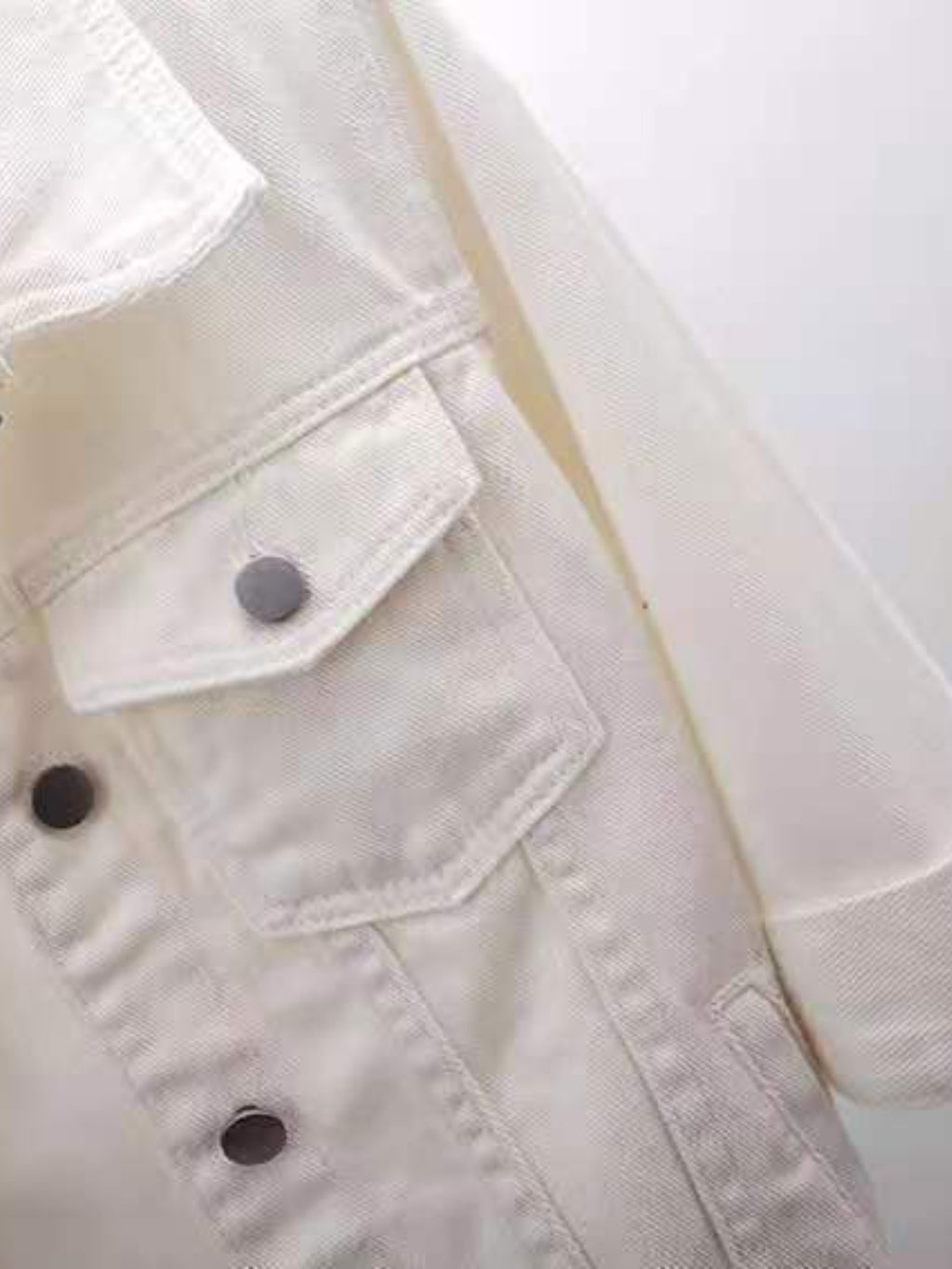 Cropped Denim Jacket Women's Half Sleeve Flap Pockets Plus Sizes S-5XL 47e232a7-1939-4f4e-889a-2dd92753f293-Max Trendsi