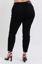Judy Blue Faux Leather Skinny Pants Black High Waisted Ankle Trousers 484c1db1-9d0e-4afa-b310-24eca6aa2afa-Max-Origin Trendsi