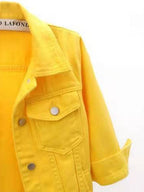 Cropped Denim Jacket Women's Half Sleeve Flap Pockets Plus Sizes S-5XL 48717f06-e3ce-4212-89c0-fbf203daf604-Max Trendsi