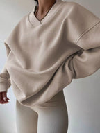 Women's Sweatshirt Dropped Shoulder Long Sleeve Oversized Pullover 48cf2b8c9b144d30a72dd0f701061fdc-Max-Origin Trendsi