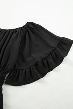Women's Romper Black Off-Shoulder Ruffled with Elastic Waist 48e664d3-2a90-4f95-9ada-8cc3cb0f4b4e-Max-Origin Trendsi