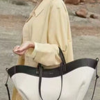Women's Handbag White Black Two-Tone Pu Leather Tote 48e88053-d26a-4070-9500-313b1297e186-Max-Origin Trendsi